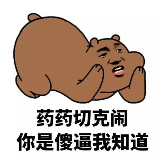 药药切克闹，你是傻逼我知道