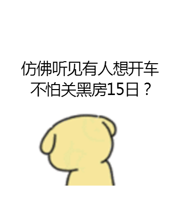 仿佛听见有人想开车不怕关黑房15日？