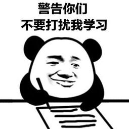 警告你们不要打扰我学习