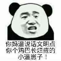 你妈逼说语文明点，你个鸡巴长烂疮的小逼崽子！