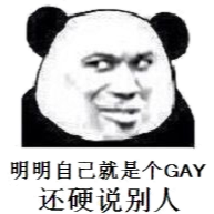 明明自己就是个GAY，还硬说别人！（熊猫人）