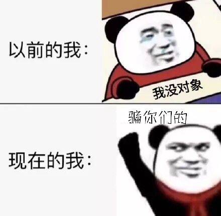 以前的我:我没对象，骗你们的现在的我