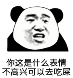 你这是什么表情，不高兴可以去吃屎