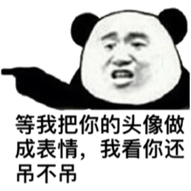 等我把你头像做成表情，我看你还吊不吊！