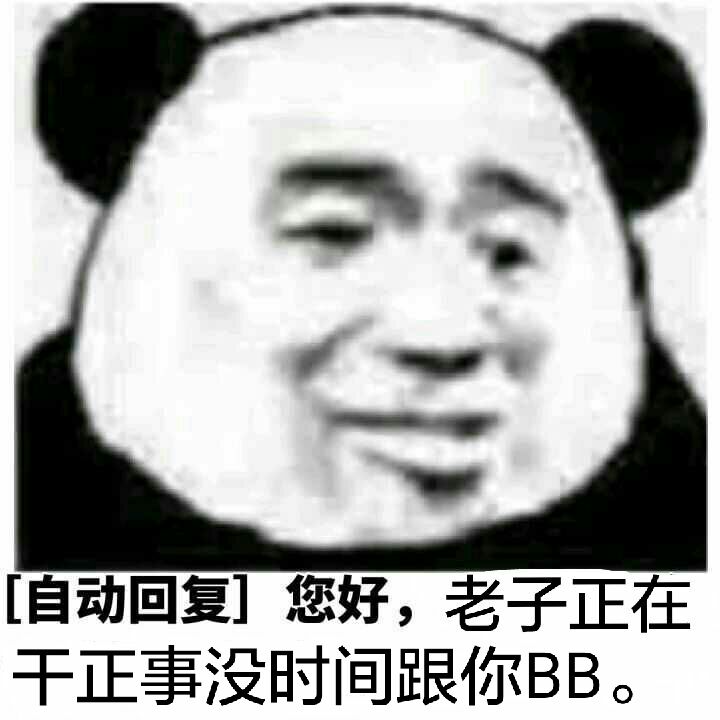 [自动回复]您好,老子正在干正事没时间跟你BB