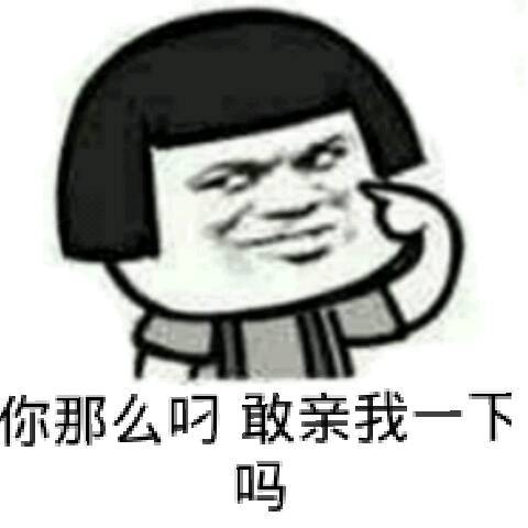 你那么叼，敢亲我一下吗？