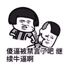 傻逼被禁言了吧，继续牛逼啊