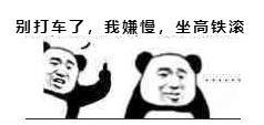别打车了，我嫌慢，坐高铁滚