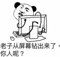 老子从屏幕钻出来了你人呢？