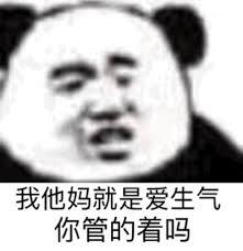 我他妈就是爱生气，你管的着吗