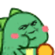 绿色小恐龙表情包大全 绿色可爱小恐龙gif表情包