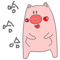 桃心猪宝宝表情包gif可爱 超萌桃心猪宝宝动态表情包