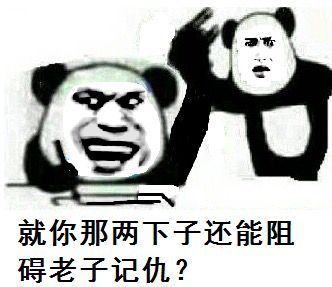 就你那两下子，还能阻碍老子记仇？