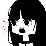 萌萌哒女生表情包 黑长直萌妹表情