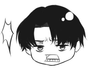 原创Q版利威尔兵长表情图片 可爱的兵长qq表情包