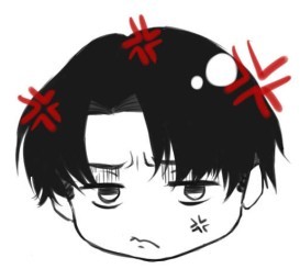 原创Q版利威尔兵长表情图片 可爱的兵长qq表情包