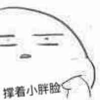 撑着小胖脸