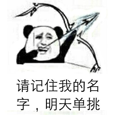 请记住我的名字，明天单挑