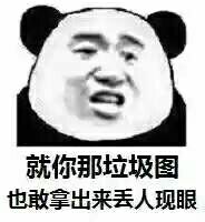 就你那垃圾图，也敢拿出来丢人现眼