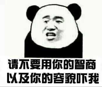 请不要用你的智商以及你的容貌吓我