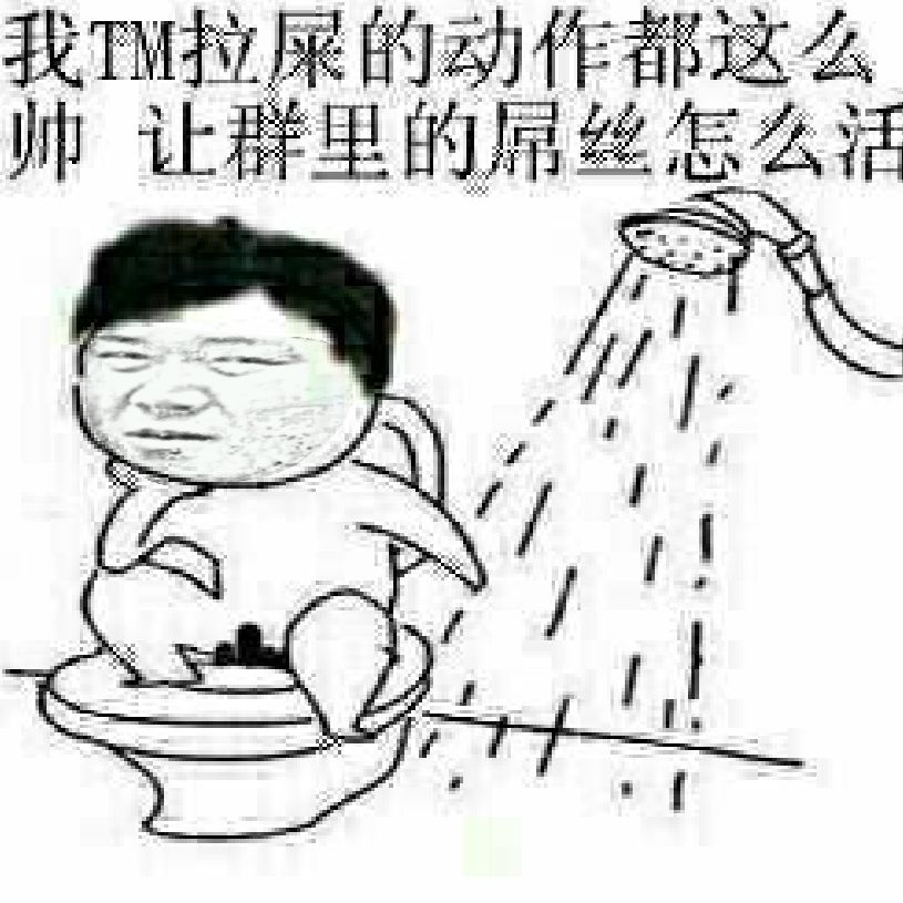 我TＭ拉屎的动作都这么帅，让群里的屌丝怎么活