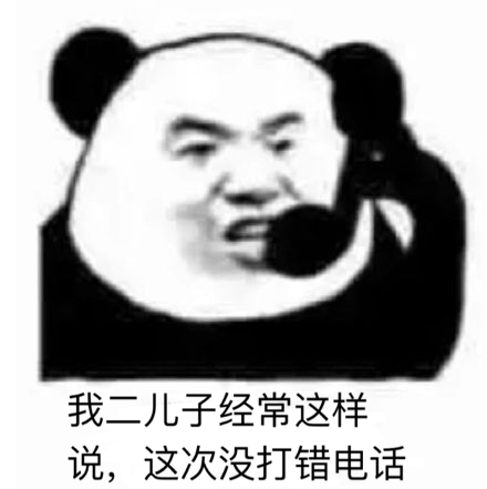 我二儿子经常这样说，这次没打错电话