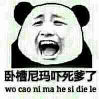 卧槽尼玛吓死爹了（wo cao ni ma he si die le）