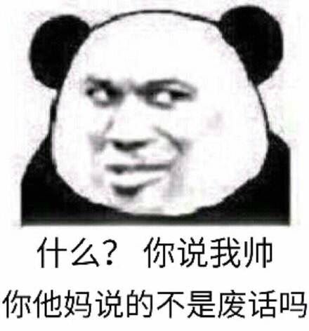 什么？你说我帅你他妈说的不是废话吗