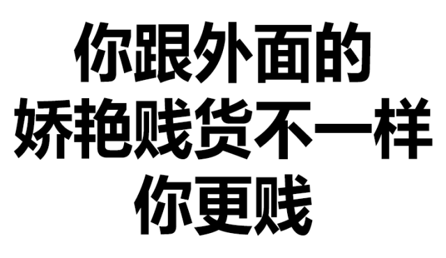 你跟外面的妖艳贱货不一样，你更贱！