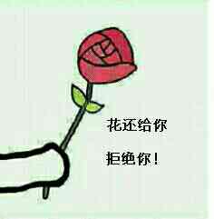 花还给你，拒绝你！