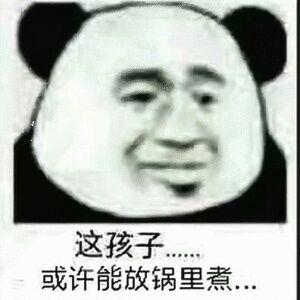 这孩子或许能放锅里煮