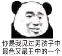 你是我见过男孩子中最色又最丑中的一个