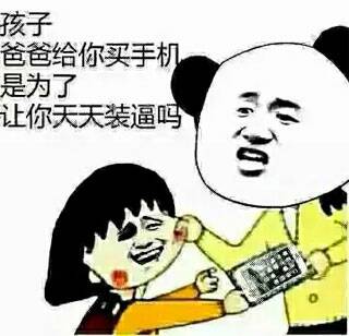 孩子爸爸给你买手机，是为了让你天天装逼吗