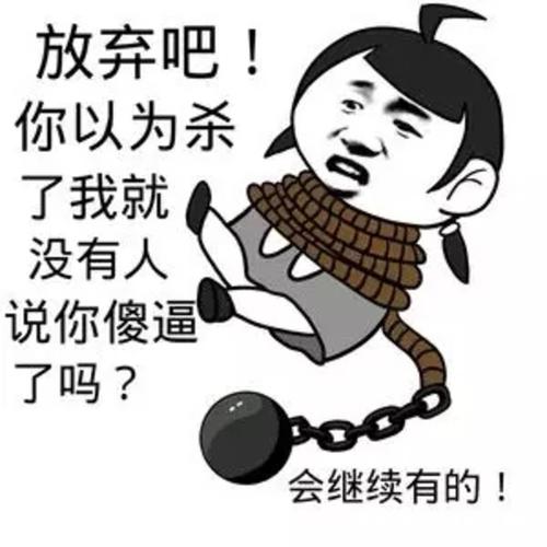 放弃吧！你以为杀了我就没有人说你傻逼了吗？会继续有的！