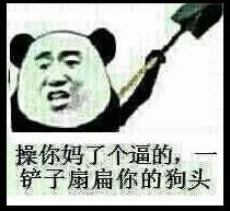 操你妈了个逼的，铲子扁你的狗头