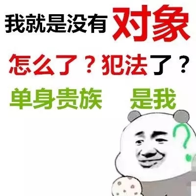 我就是没有对象怎么了？犯法了？单身贵族是我