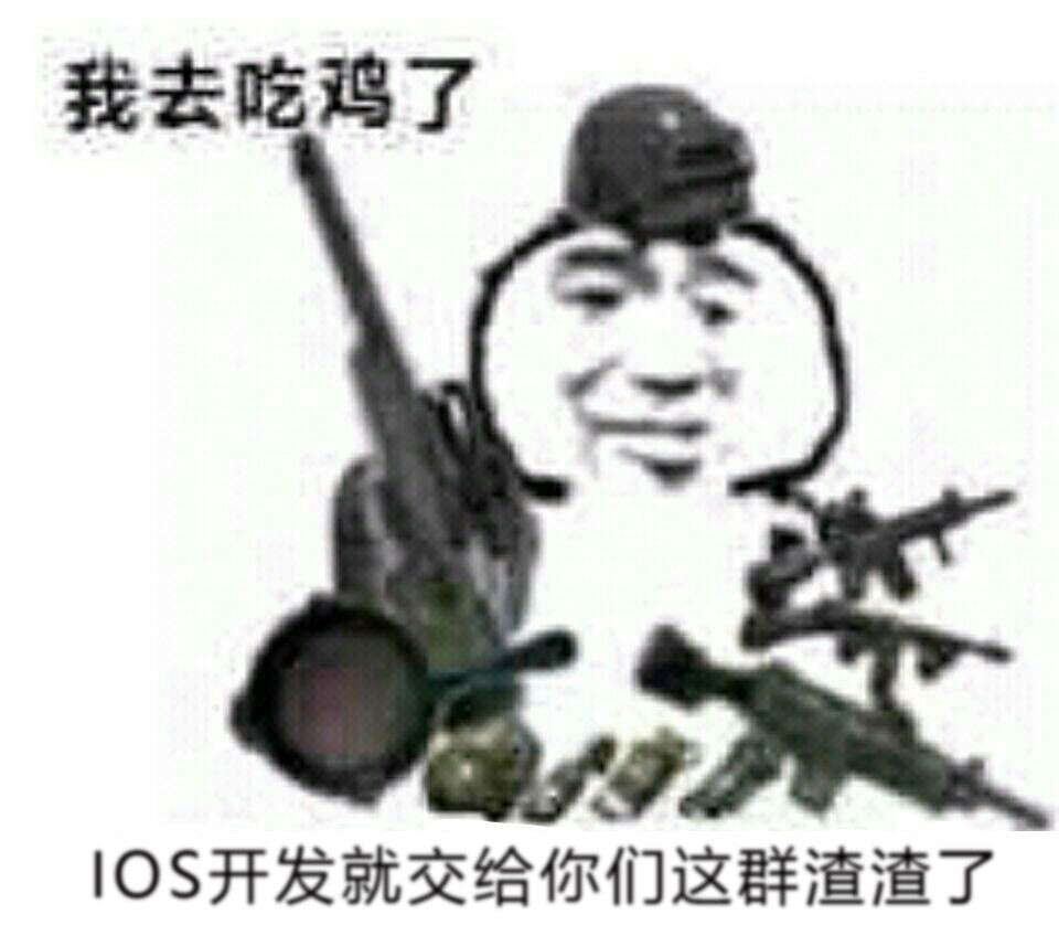 我去吃鸡了，IOS开发就交给你们这群渣渣了