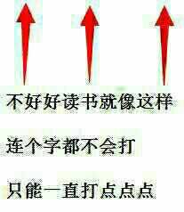 不好好读书就像这样连个字都不会打只能一直打点点点