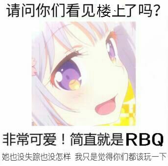 请问你们看见楼上了吗?非常可爱!简直就是RBQ