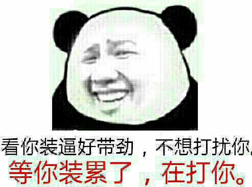 看你装逼好带劲，不想打扰你，等你装累了，在打你