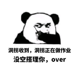 洞拐收到，洞拐正在做作业没空搭理你，over