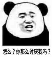 怎么？你那么讨厌我吗？