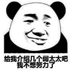 给我介绍几个阔太太吧，我不想努力