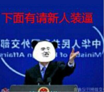 下面有请新人装逼！（外交部）
