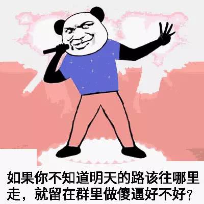 如果你不知道明天的路该往哪里走，就留在群里做傻逼好不好？