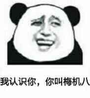 我认识你，你叫梅机八