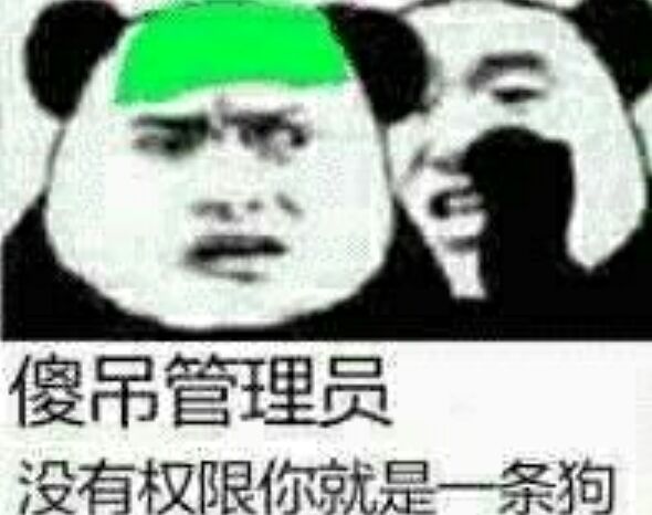 傻吊管理员没有权限你就是条狗