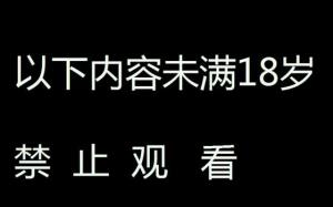 以下内容未满18岁禁止观看