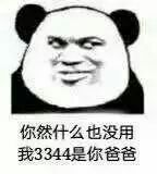 你然什么也没用，我3344是你爸爸！