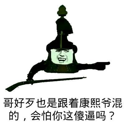 哥好歹也是跟着康熙爷混的，会怕你这个傻逼吗？